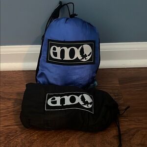 ENO Blue Hammock Set with Black Straps